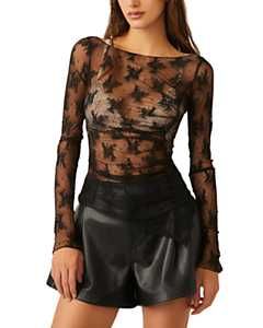 Lady Lux Floral Mesh Layering Top | Bloomingdale's (US)