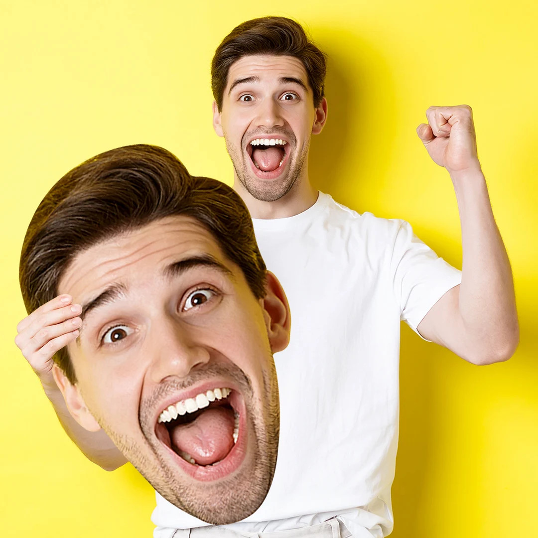 Custom Big Large Face Fans With Wooden Handle, Wedding Heads, Bachelorette Groom Face, Graduation... | Etsy (US)