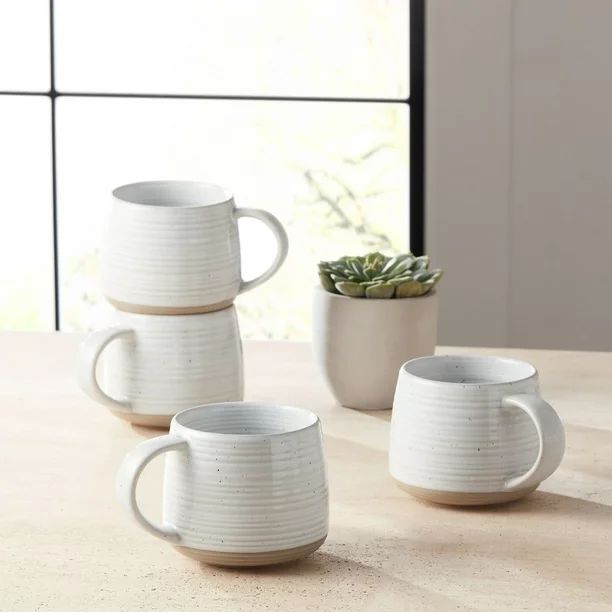 Better Homes & Gardens Stoneware Exposed Clay Mug, 4 Pack | Walmart (US)