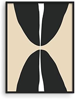 Haus and Hues Black Abstract Art and Modern Poster - Black Abstract Wall Art and Geometric Art Ab... | Amazon (US)
