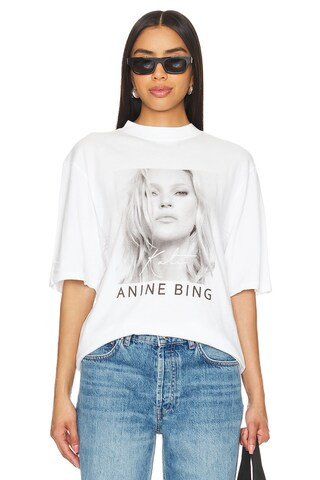 ANINE BING Avi Kate Moss Tee in White from Revolve.com | Revolve Clothing (Global)