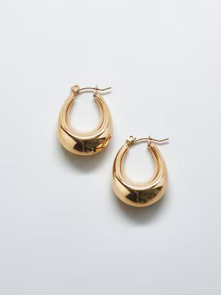 Gold Oval Hoop Earrings | Gap (US)