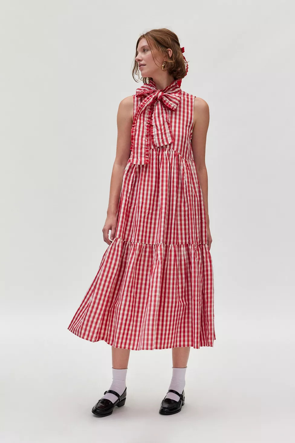 Sister Jane Stables Gingham Bow Midi Dress | Urban Outfitters (US and RoW)
