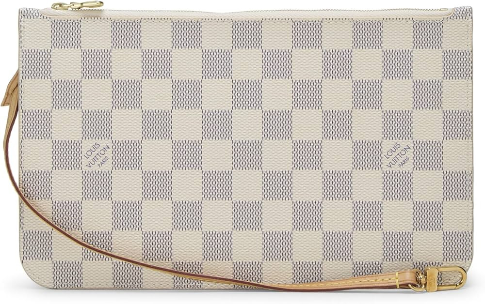 Amazon.com: Louis Vuitton, Pre-Loved Damier Azur Neverfull Pouch MM NM, White : Luxury Stores | Amazon (US)