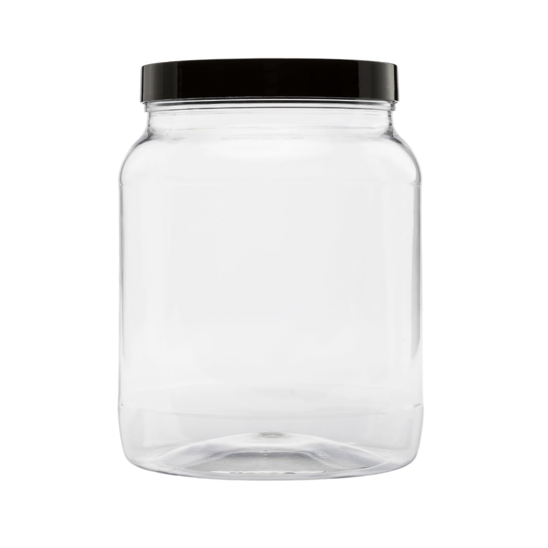 CLEARVIEW CONTAINERS Multi-Pack (64 Oz Round Jar Black Lid 1 pack) - Walmart.com | Walmart (US)