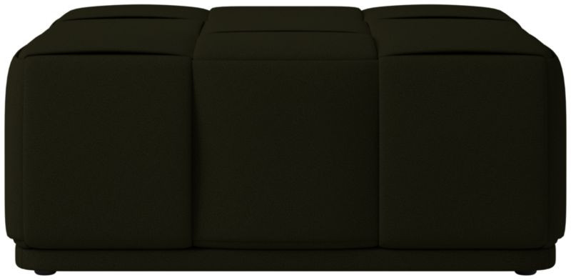Pointe Modern Channeled Black Velvet Ottoman + Reviews | CB2 | CB2
