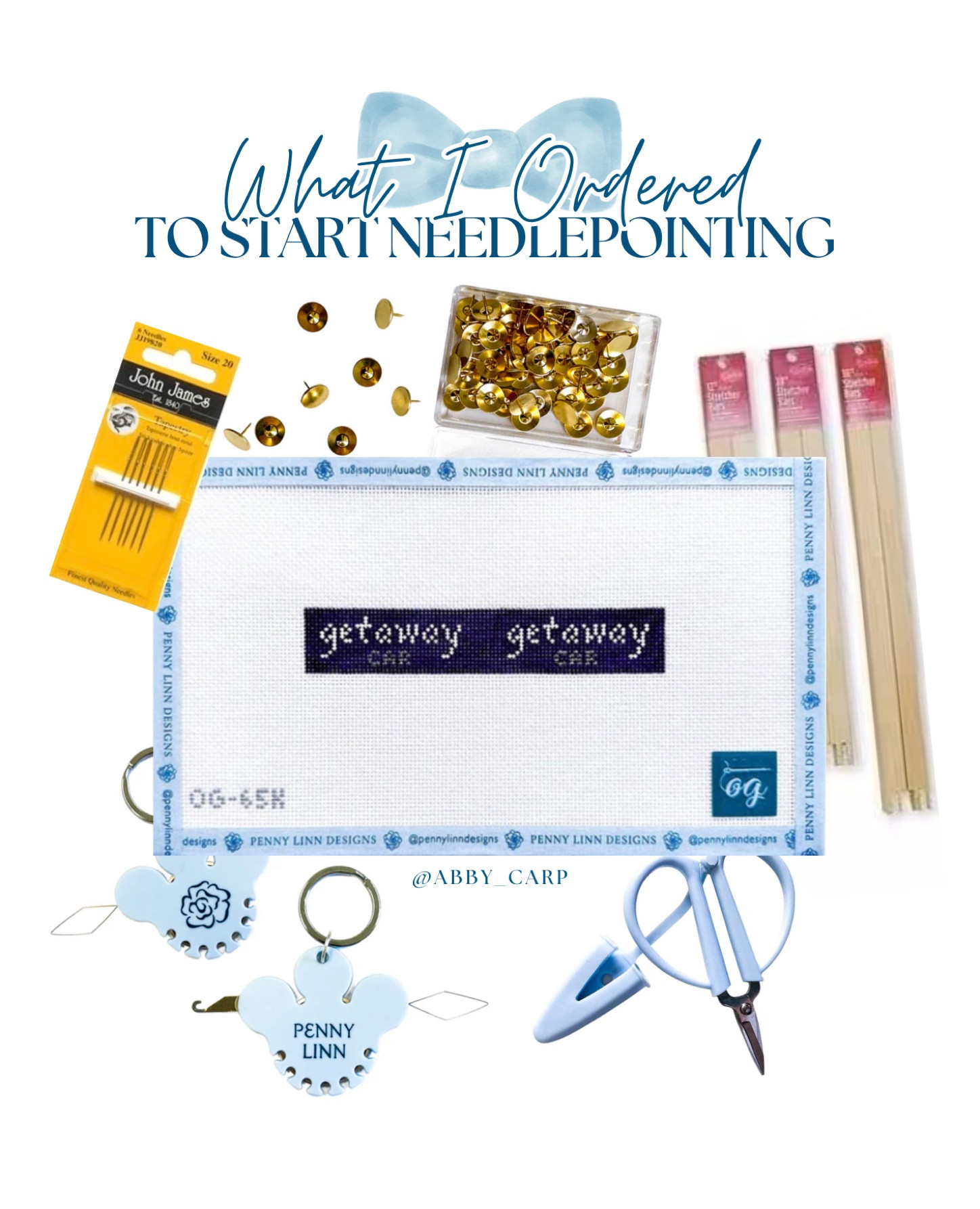 What I Ordered to Start Needlepointing! I’ve been wanting to try it out so I ordered my first canvas and supplies from Penny Linn🧶 Needlepoint, Penny Linn, Needlepoint beginner 