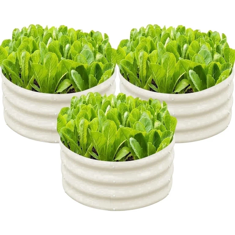 SnugNiture Galvanized 2x2x1 ft Outdoor Raised Garden Bed Kit (3-pack) – Metal Planter Box for V... | Walmart (US)