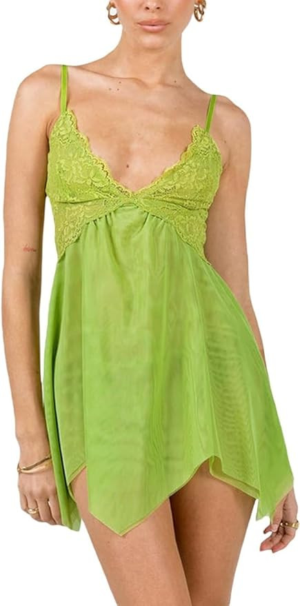 Halloween Fairy Costume Women Green Tinkerbell Dress Sexy Corset Going Out Mini Dress with Elf Wi... | Amazon (US)