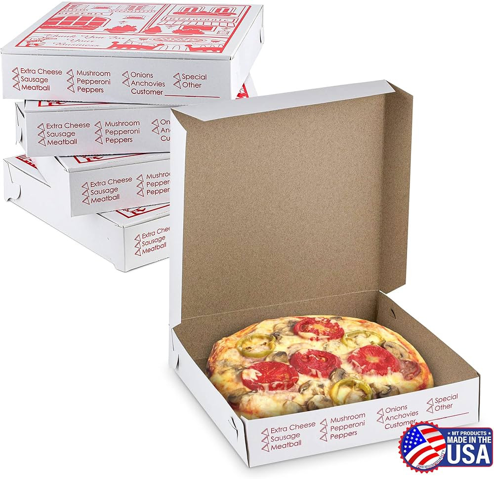 Amazon.com: MT Products 10" Length x 10" Width x 2" Depth Lock Corner Clay Coated Extra Thin Pizz... | Amazon (US)
