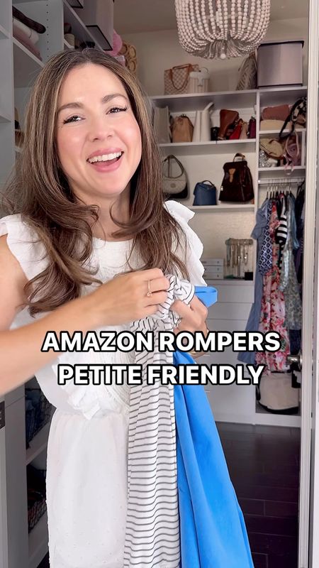 Amazon rompers. Rompers. Amazon. Resort wear. fashion. Affordable outfits. Striped romper. Casual summer outfits. Amazon vacation outfits. Ruffle romper. Petite outfits.

White ruffle Amazon romper small
Blue romper small
Black white stripe romper xs
Amazon wedges 5 so comfy too ! 


#LTKStyleTip #LTKParties