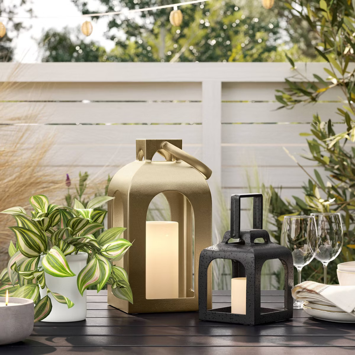 8" Trailing Zebrina Artificial Plant - Threshold™: Ceramic Pot, Indoor/Outdoor Decor | Target