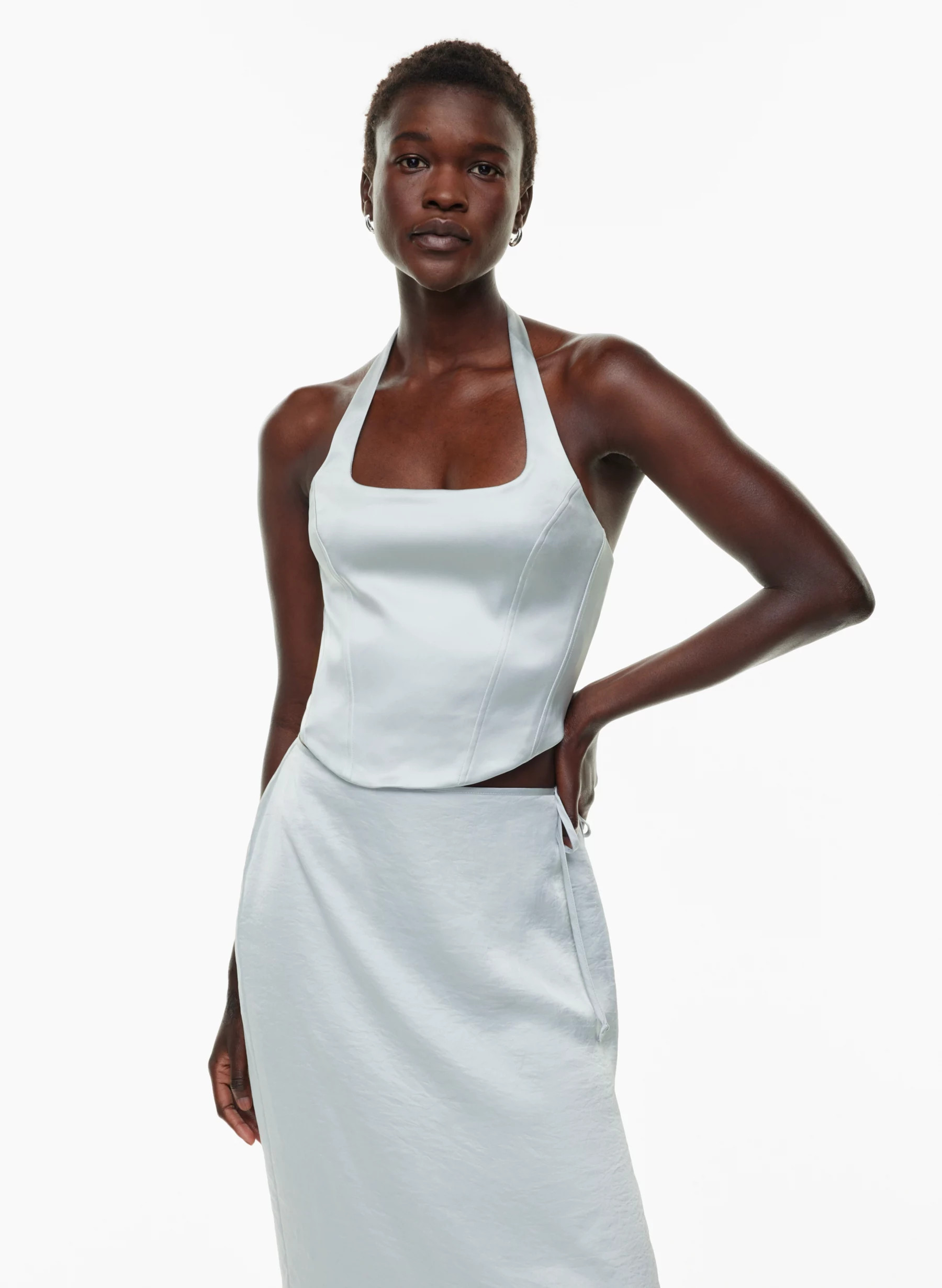 NEW DUSK SATIN BUSTIER | Aritzia