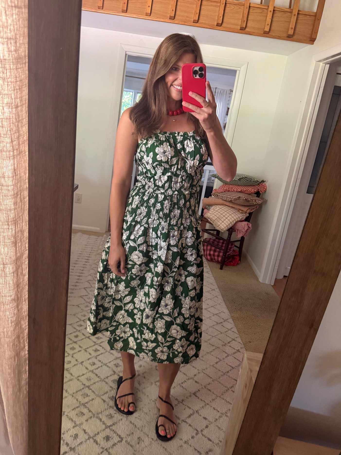 Walmart dress and Amazon sandals! 🌸

#LTKmomlife #LTKgrwm #LTKootd
