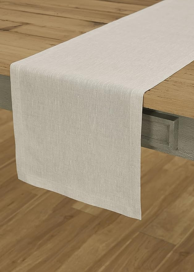 Solino Home 100% Pure Linen Table Runner – 14 x 72 Inch Athena, Handcrafted from European Flax,... | Amazon (US)