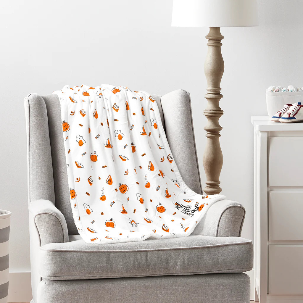 Halloween Lullaby Sherpa Baby Blanket | Lush Decor