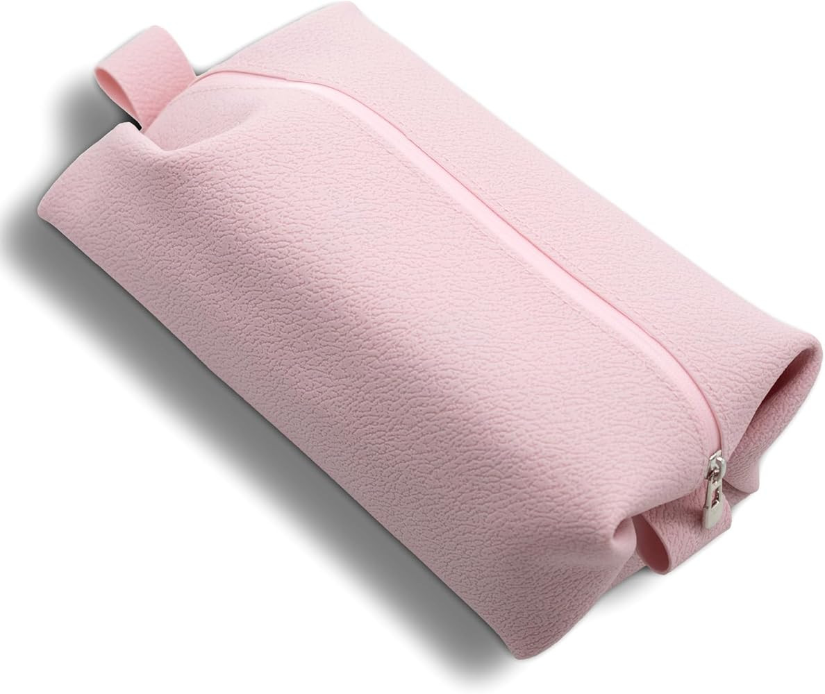 Portable Silicone Makeup Bag, Large Waterproof Makeup Brush Bag,Bathroom Travel Bag,Upgraded Leak... | Amazon (US)