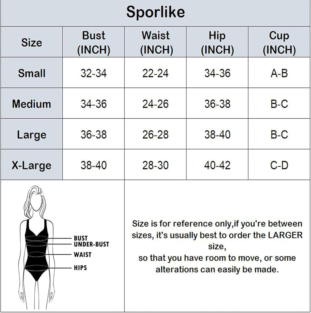 SPORLIKE Women High Waisted Swimsuit Flounce Straps Bikini Bathing Suit | Amazon (US)