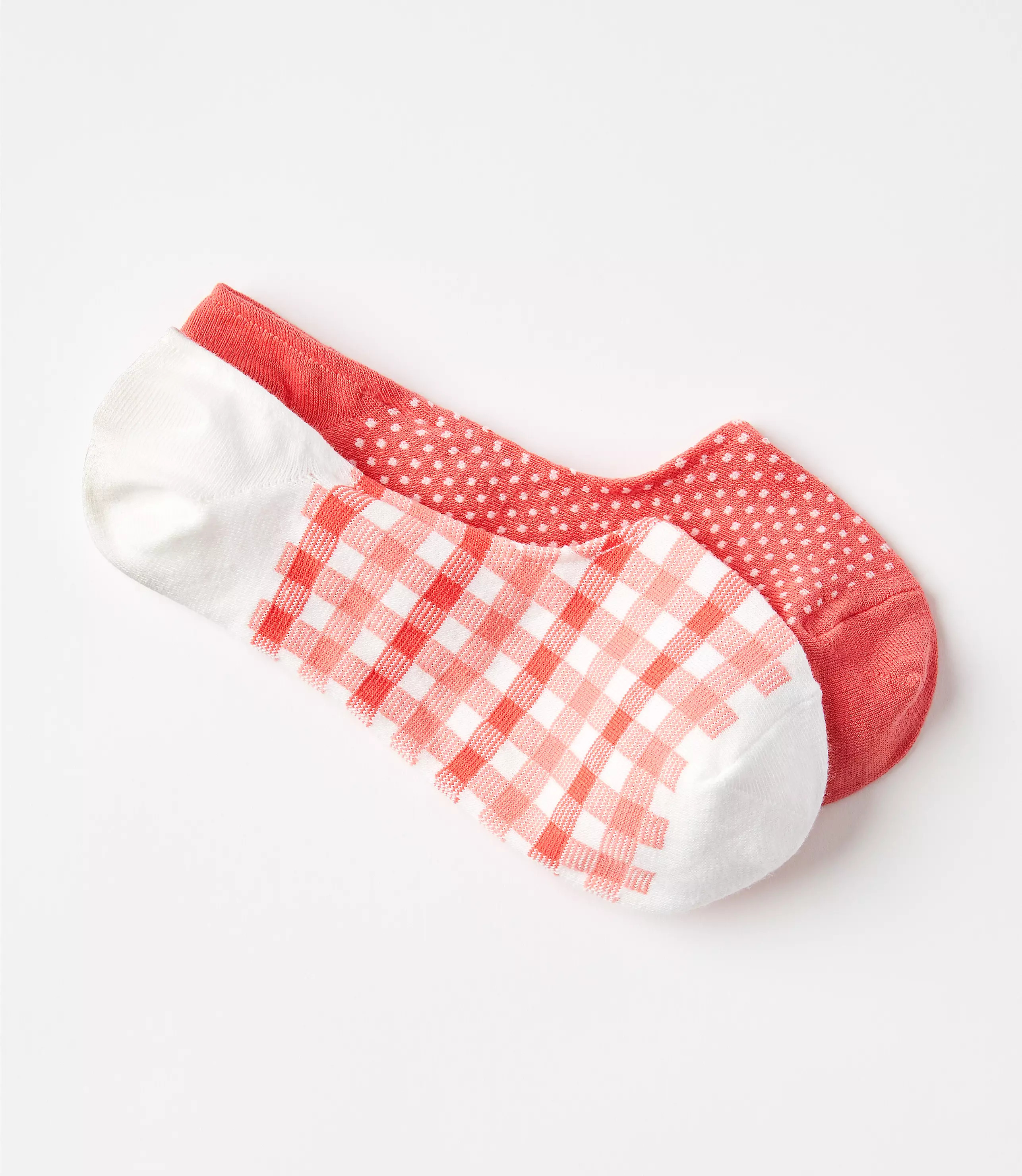 Gingham & Dot No Show Sock Set | LOFT