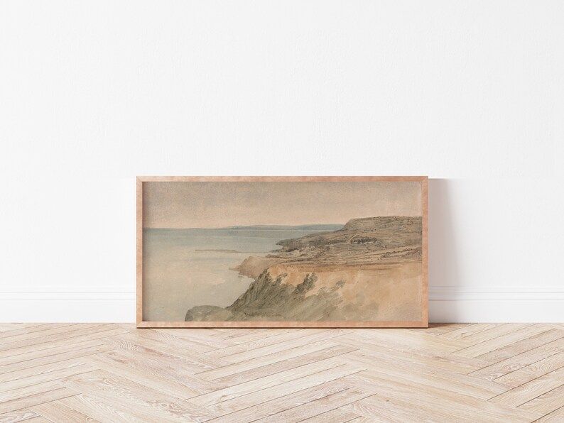 Dorset Beach, Printable Art, Vintage Oil Painting, Coastal Beach Print, Farmhouse Decor | Etsy (US)