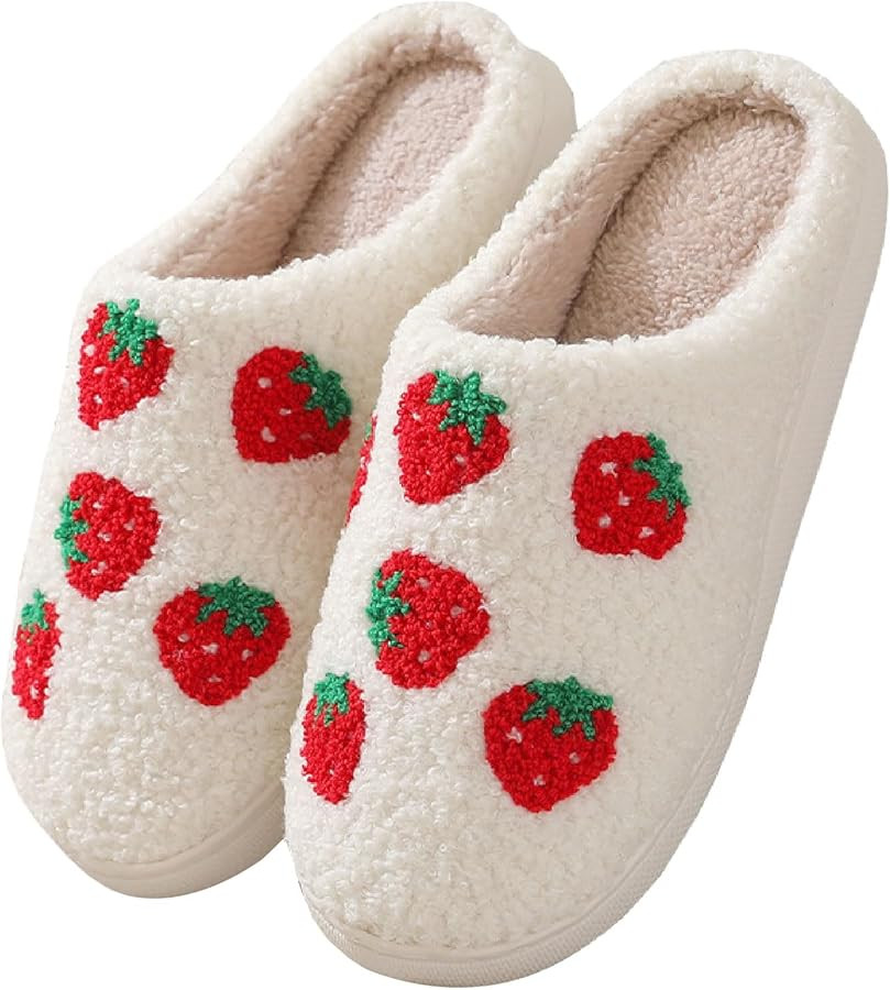 Cartoon Slippers for Womens Mens Cute Slippers Cozy Plush Warm Slip-on House Shoes for Indoor and... | Amazon (US)