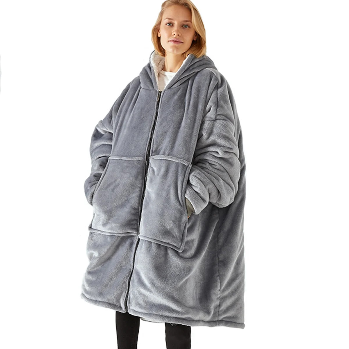 AoHao Wearable Hoodie Blanket Oversized Blanket Sweatshirt for Adults Women and Men Blanket - Wal... | Walmart (US)