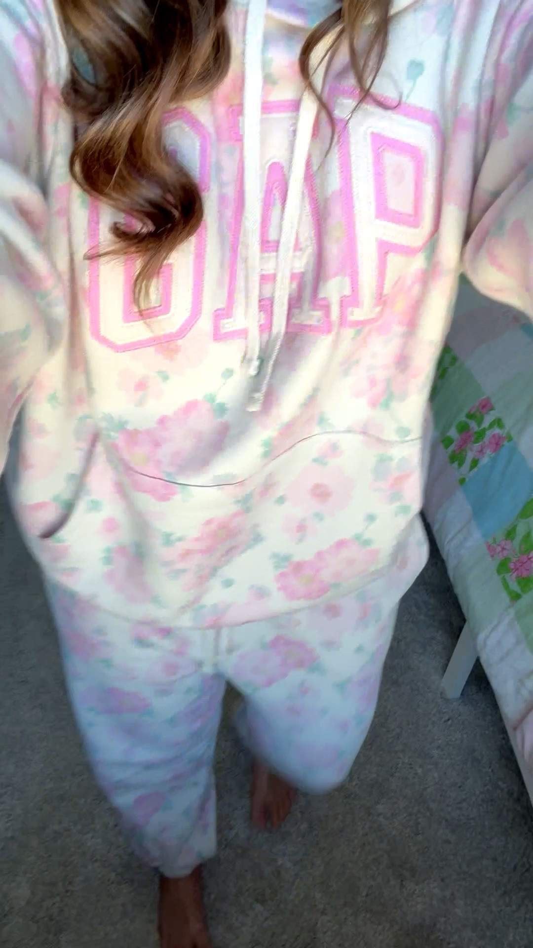 Weekend fit check! Matching loungewear sets are trending for spring! Loving this pink floral sweat set on major sale right now and comes in blue! Could be a great gift idea for Mommas! 

#LTKSaleAlert #LTKMothersDay #LTKKids