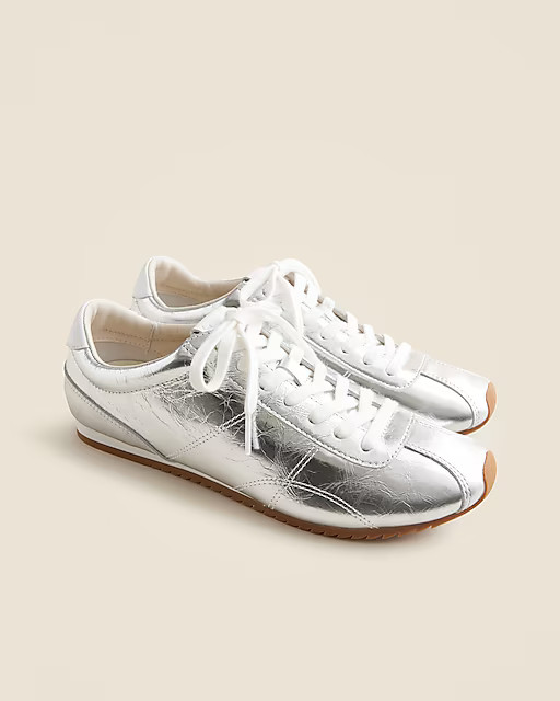 Rec sneakers in crinkle metallic leather | J. Crew US