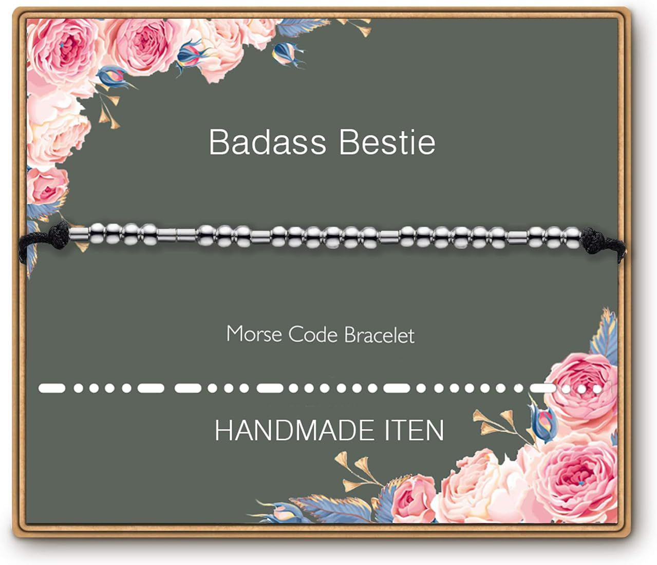 ASELFAD Morse Code Bracelets for Women,Friendships Inspirational gifts for Women Mom Wife Friends... | Amazon (US)