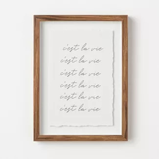 12" x 16" Cest la Vie Framed Wall Art - Threshold™ designed with Studio McGee | Target