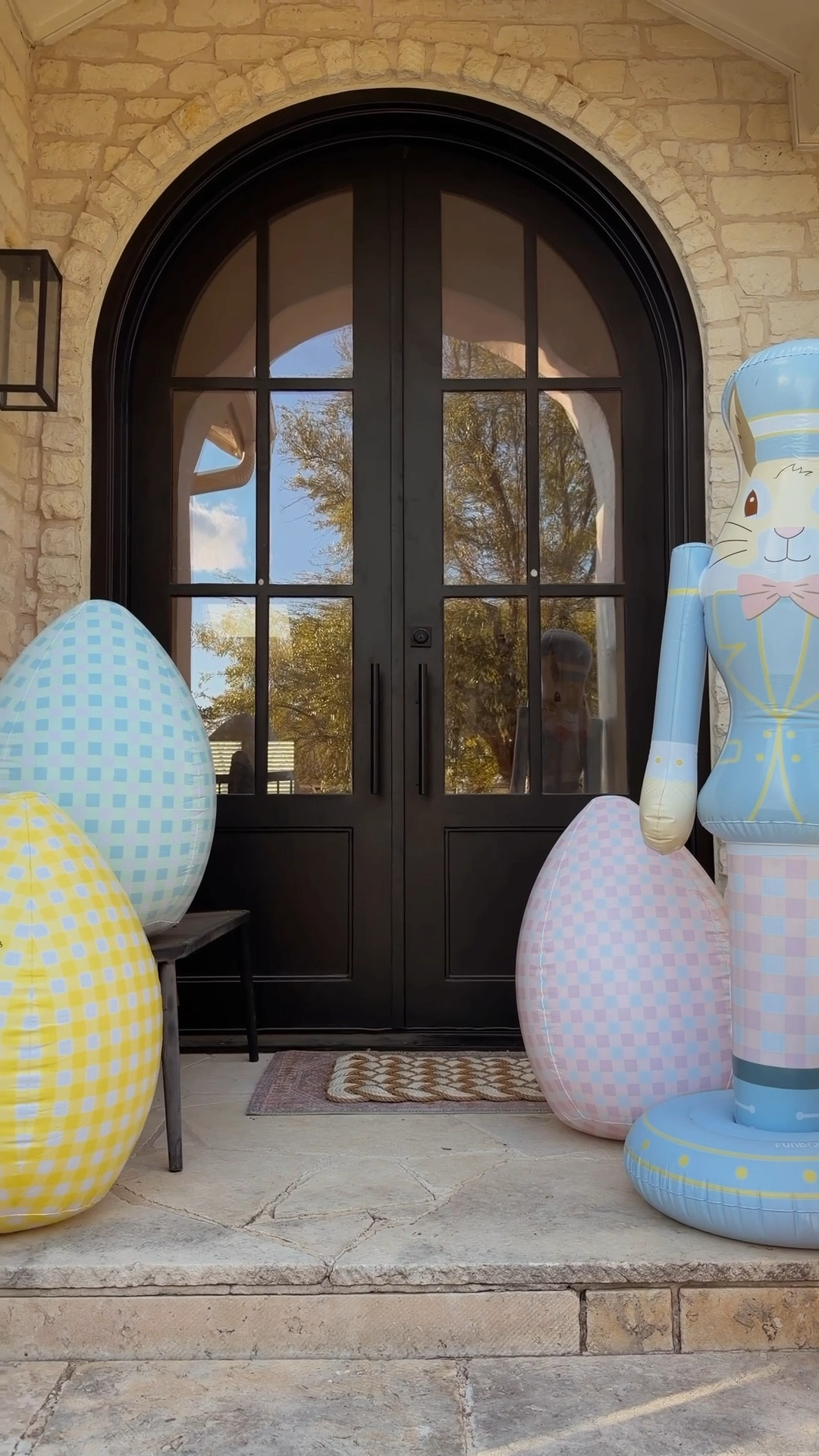 Say helloooo to the Easter porch! These @FUNBOY light up eggs + Easter bunny are so fun + I love how the eggs float in the pool! 

#LTKKids #LTKHome #LTKSeasonal