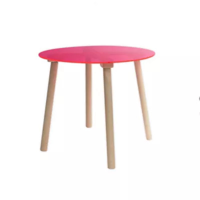 Nico & Yeye AC/BC Large Round Kids Table in Maple/Pink | Bed Bath & Beyond