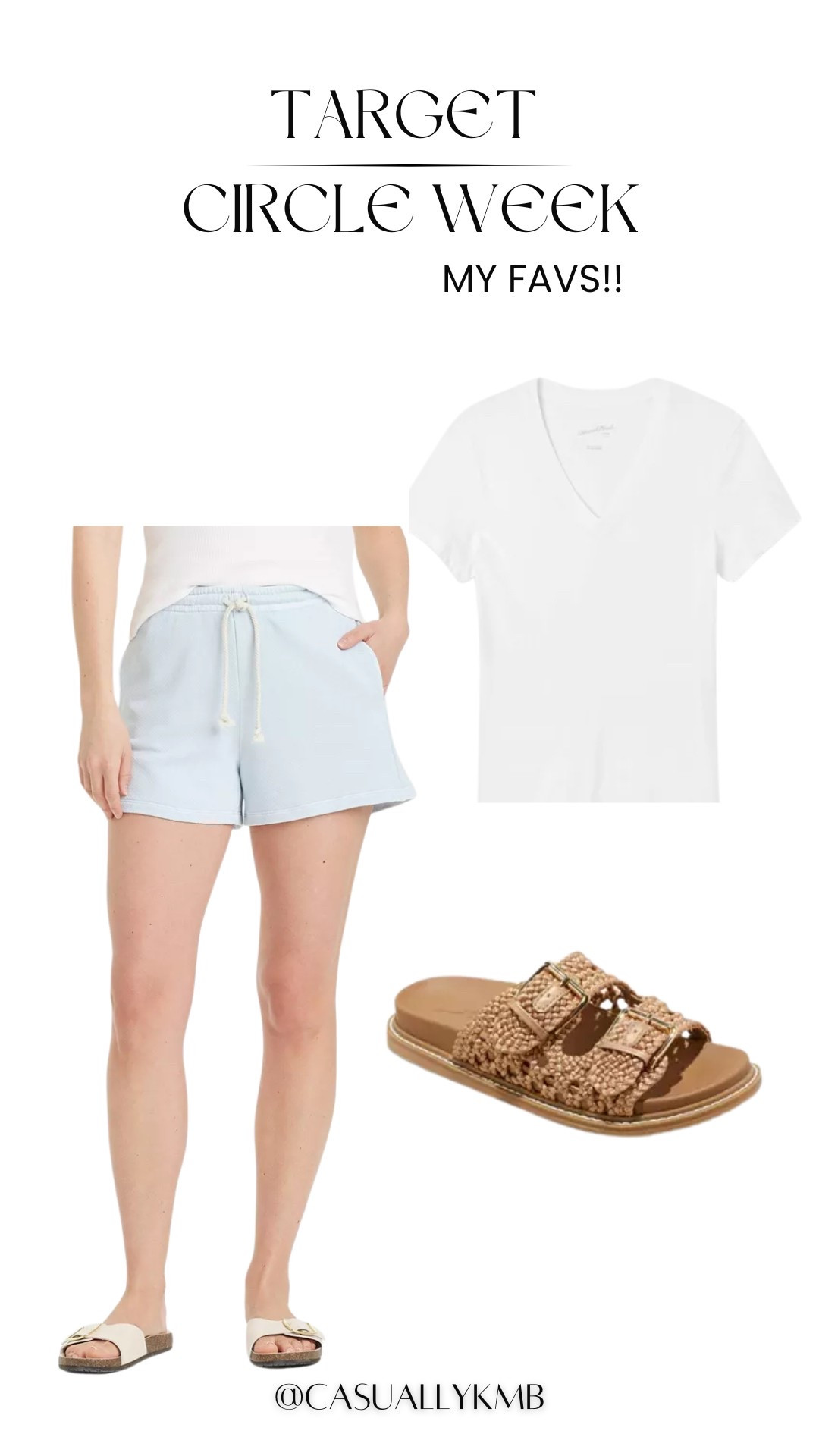 Comfortable shorts,- T-shirt and a cute pair of sandals YES PLEASE!!!

Target sale finds | Target fashion | Target Circle Week | spring fashion | affordable style | budget-friendly outfits | spring wardrobe refresh | sale alert | deals & steals | Target must-haves

#TargetStyle #TargetSale #TargetDeals #TargetFashion #TargetFinds #TargetCircleWeek #SpringFashion 

#LTKStyleTip #LTKFindsUnder50 #LTKSaleAlert