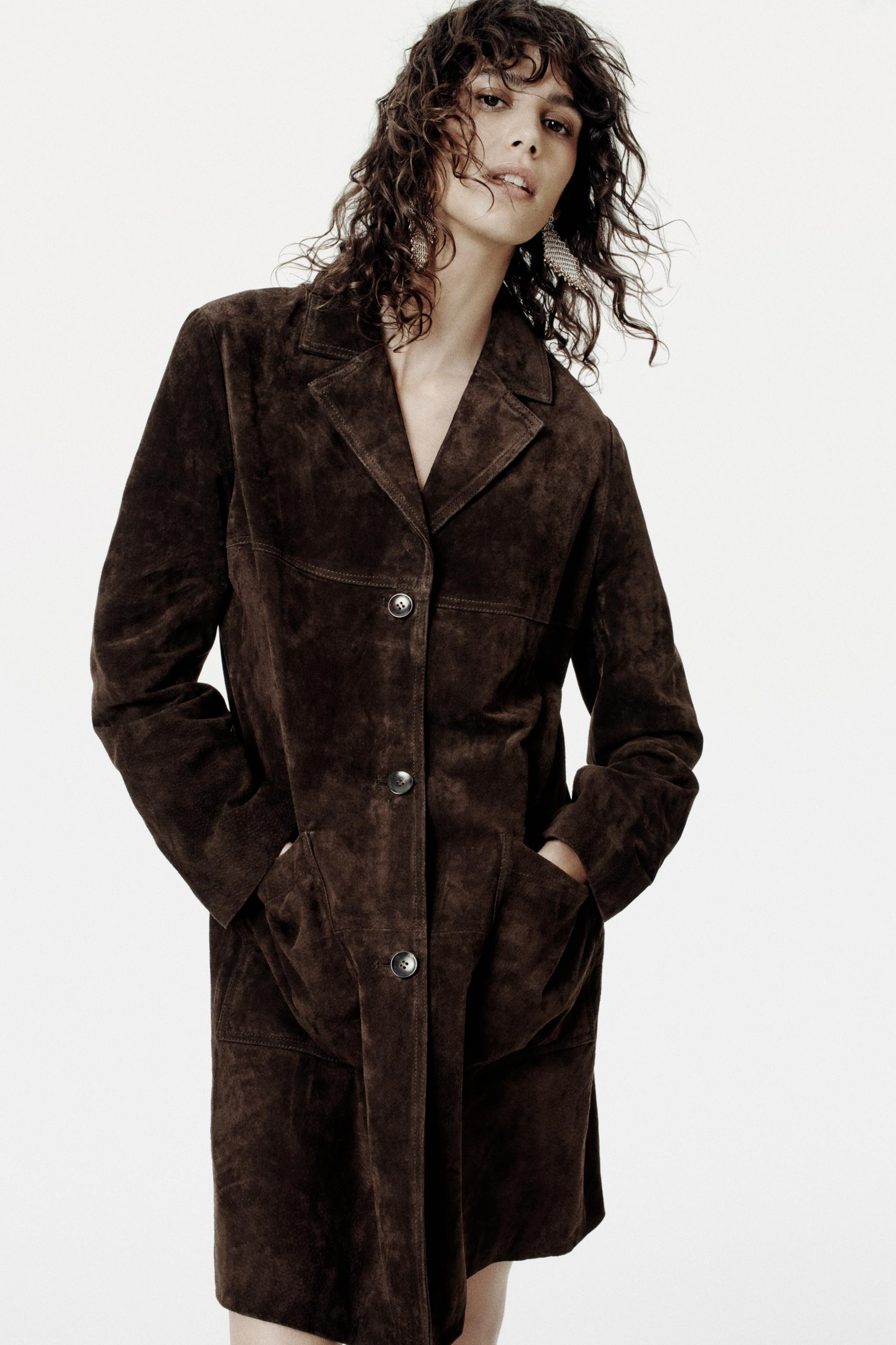 100% SUEDE LEATHER COAT ZW COLLECTION LIMITED EDITION | Zara UK