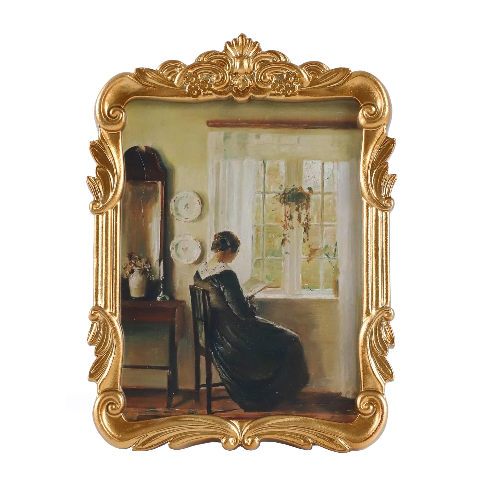 Vintage Picure Frames 5x7 Antique Victorian Gold Bronze Picture Frames for Tabletop and Wall Moun... | Amazon (US)