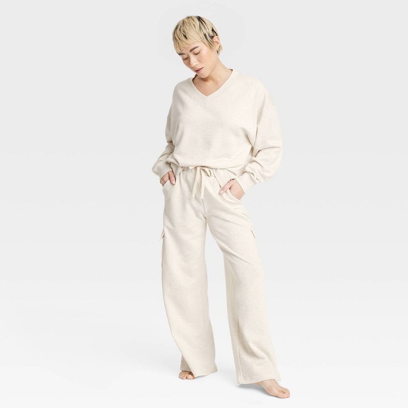 Women's French Terry Wide Leg Lounge Pants - Colsie™ | Target