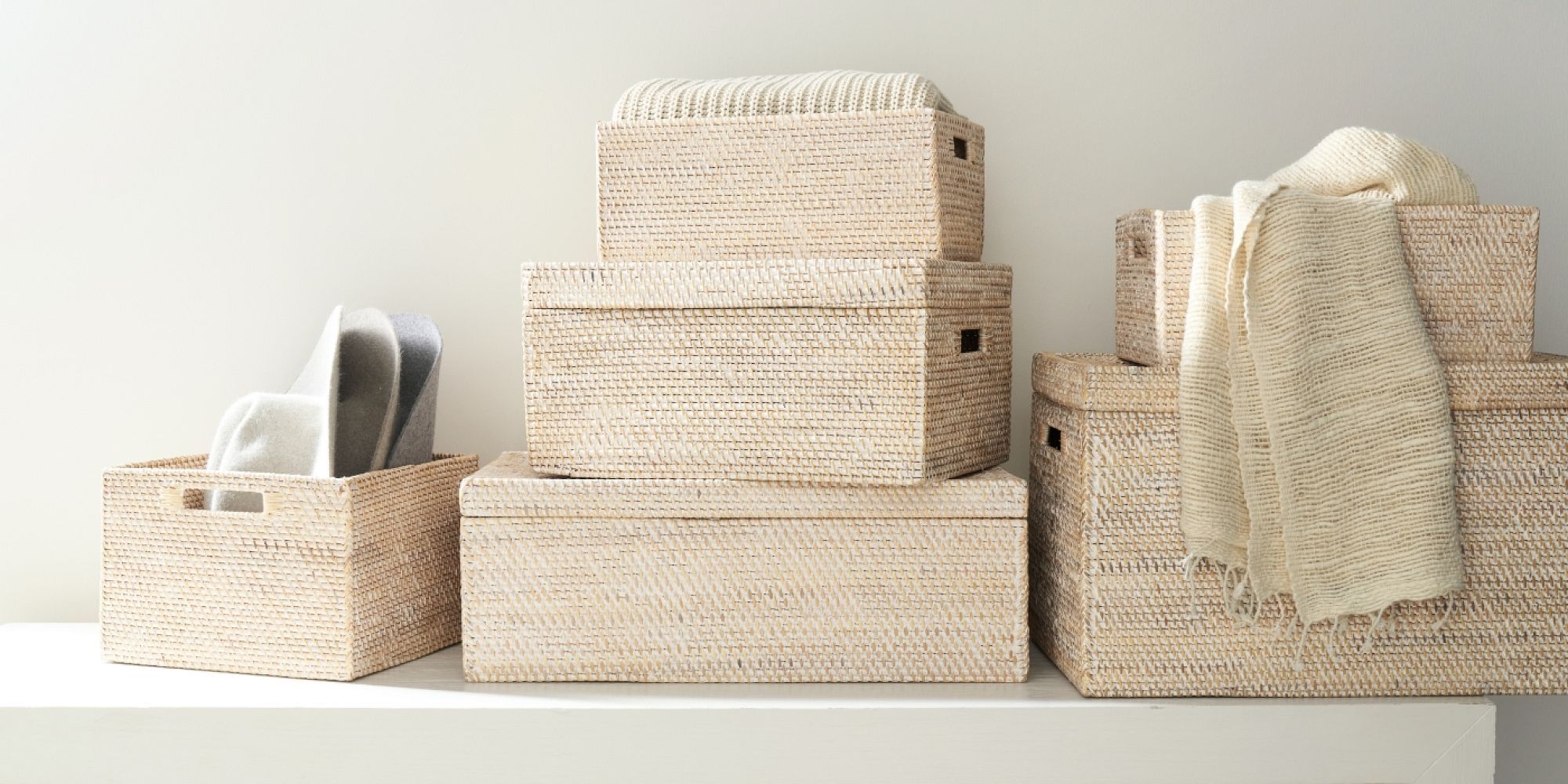 Tava Handwoven Lidded Baskets | Pottery Barn (US)