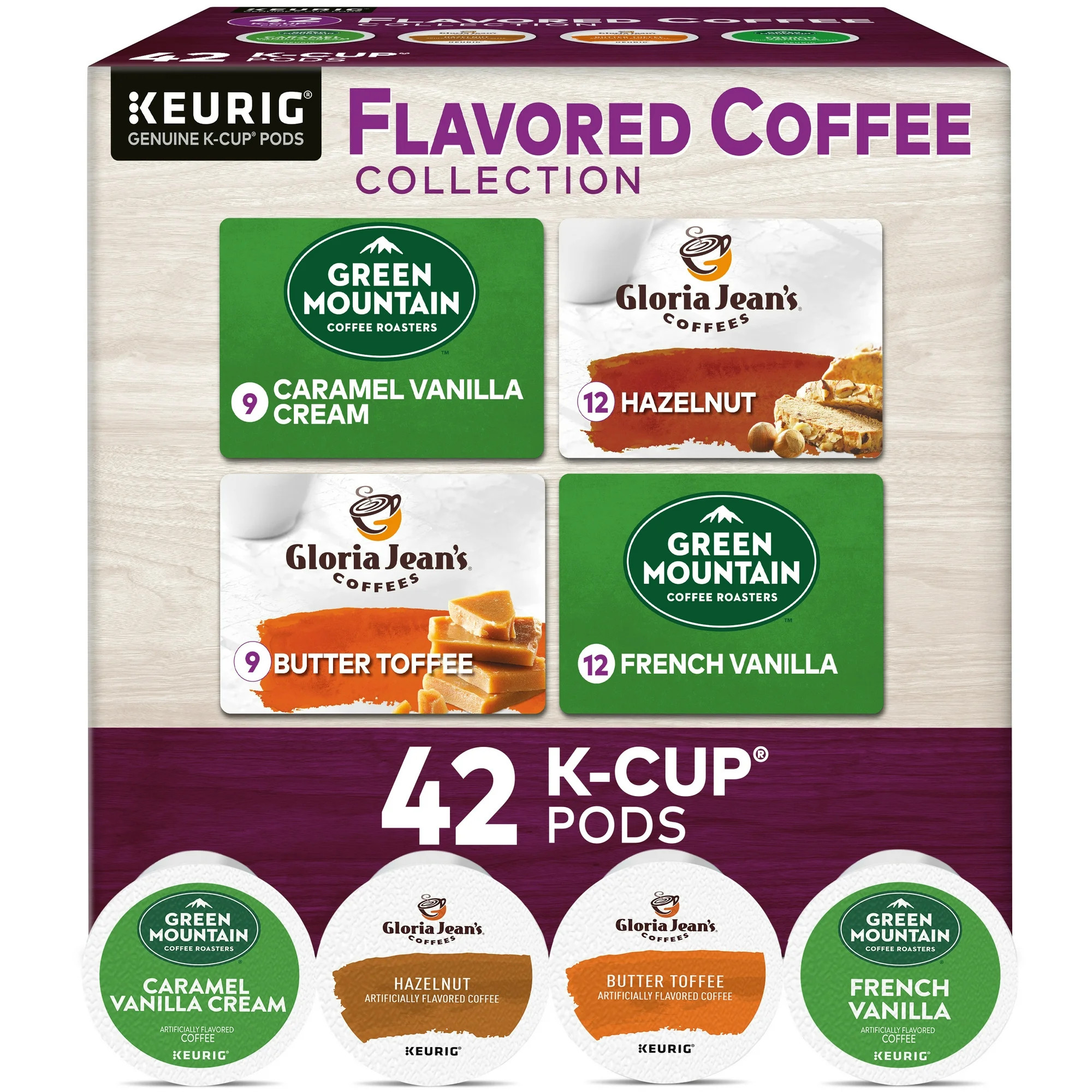 Keurig Flavored Variety Coffee Collection K-Cup Pods, Variety Pack, 42 Count for Keurig Brewers -... | Walmart (US)