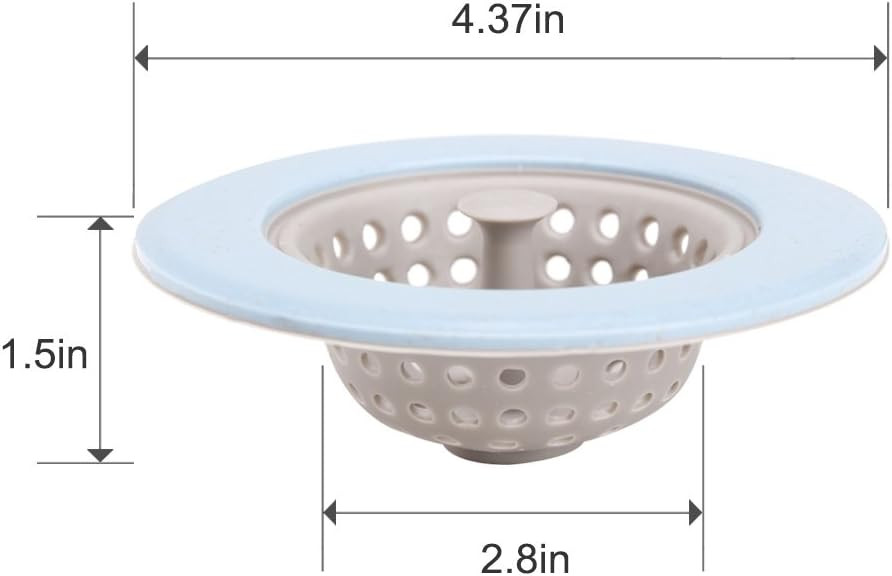 CORNERJOY 4 PCS Silicone Kitchen Sink Strainer,Large Wide Rim 4.5" Diameter | Amazon (US)