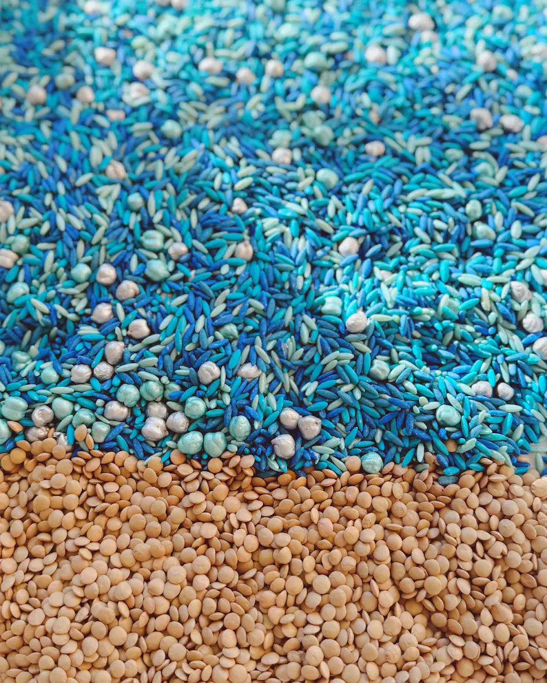 Sensory Bin Filler + Play Kit - Ocean Explorers - Pasta & Chickpea Filler - Blue - Etsy | Etsy (Global)