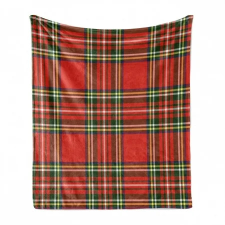 Plaid Soft Flannel Fleece Throw Blanket European Western Culture Inspired Abstract Irish Pattern Vin | Walmart (US)
