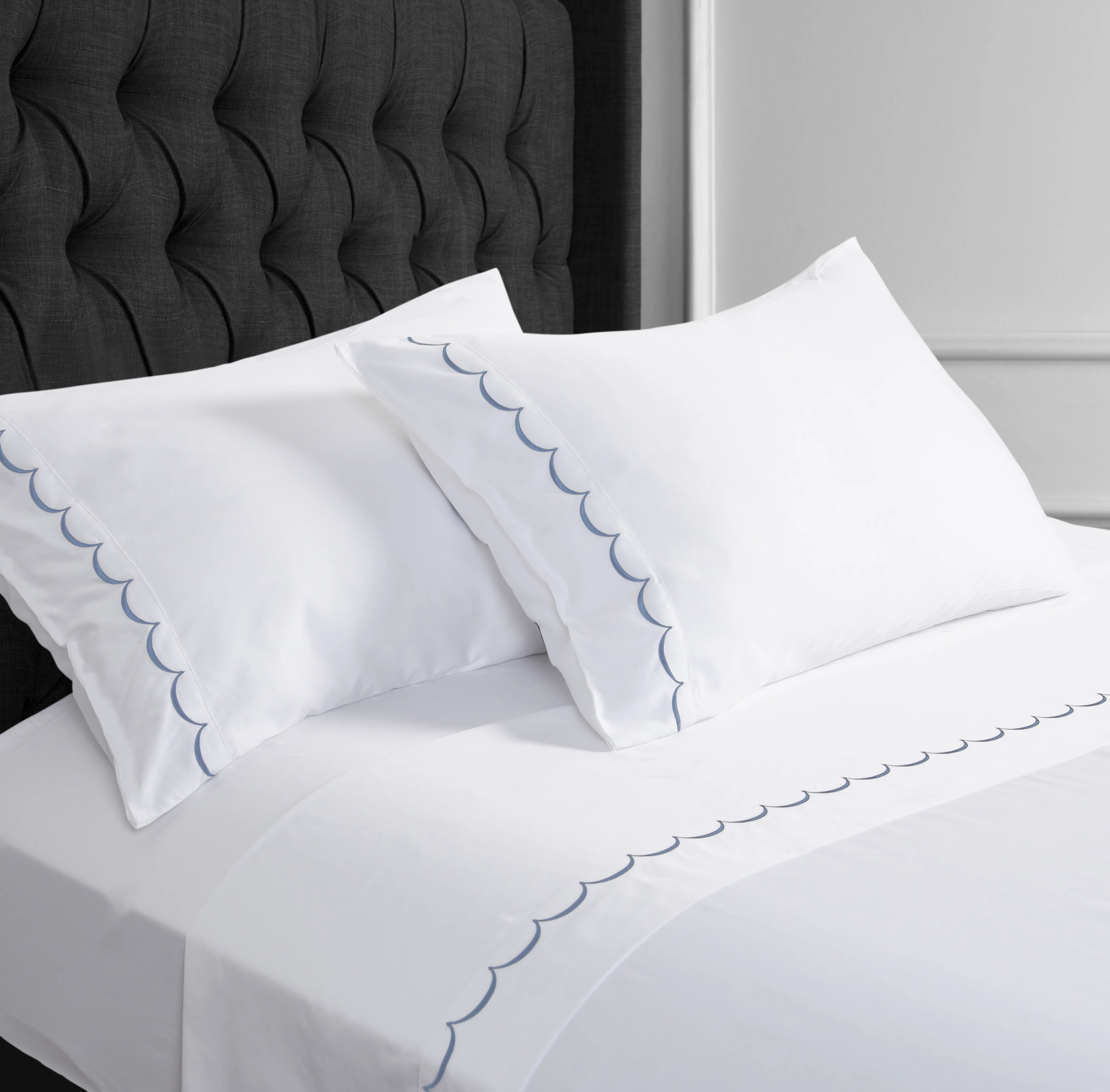 Camillo Scallop 600 Thread Count 100% Cotton Sheet Set | Birch Lane