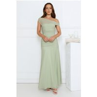 Dusk Noir Off Shoulder Maxi Dress Sage | Hello Molly (US)