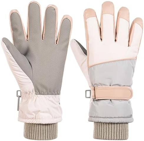 Women Ski Gloves，Touchscreen Windproof and Waterproof Gloves Winter Thermal Warm Snow Glove for... | Amazon (US)