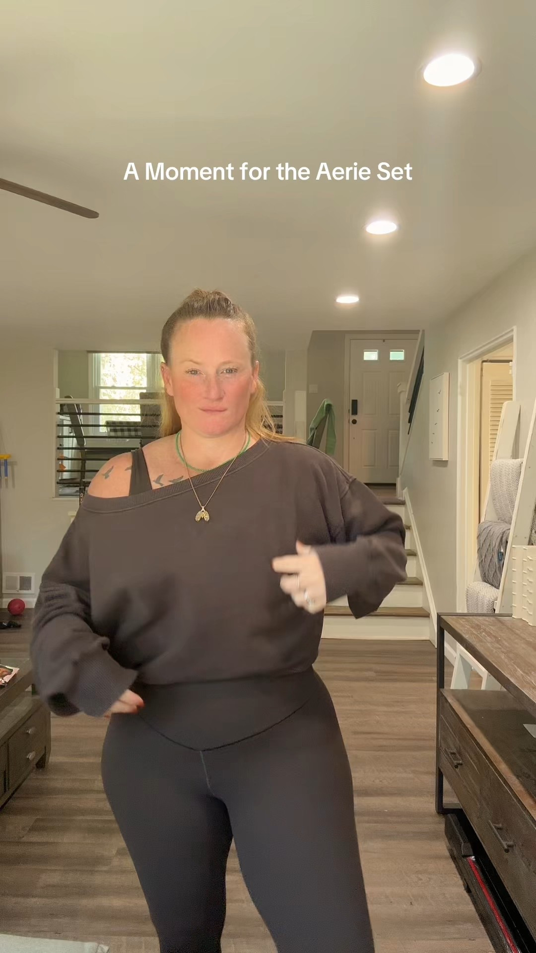 Obsessed over chocolate brown this fall. This aerie set is everything & super comfy. Perfect for a day of sports for the kids, running errands or grabbing lunch with friends. 

Wearing a large in the bralette & sweatshirt. XL in leggings (though I do think I would be ok in my usual aerie size l) 

#LTKSaleAlert #LTKActive #LTKSeasonal