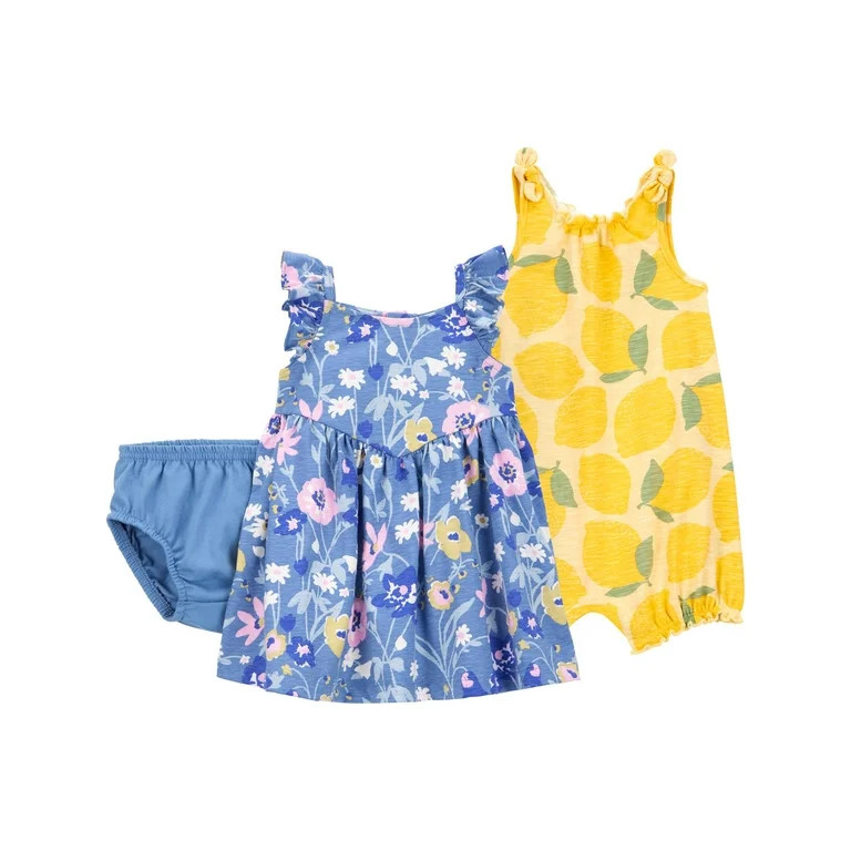 Carter's Child of Mine Baby Girl Dress and Romper, 2-Piece, Sizes 0/3-24 Months | Walmart (US)