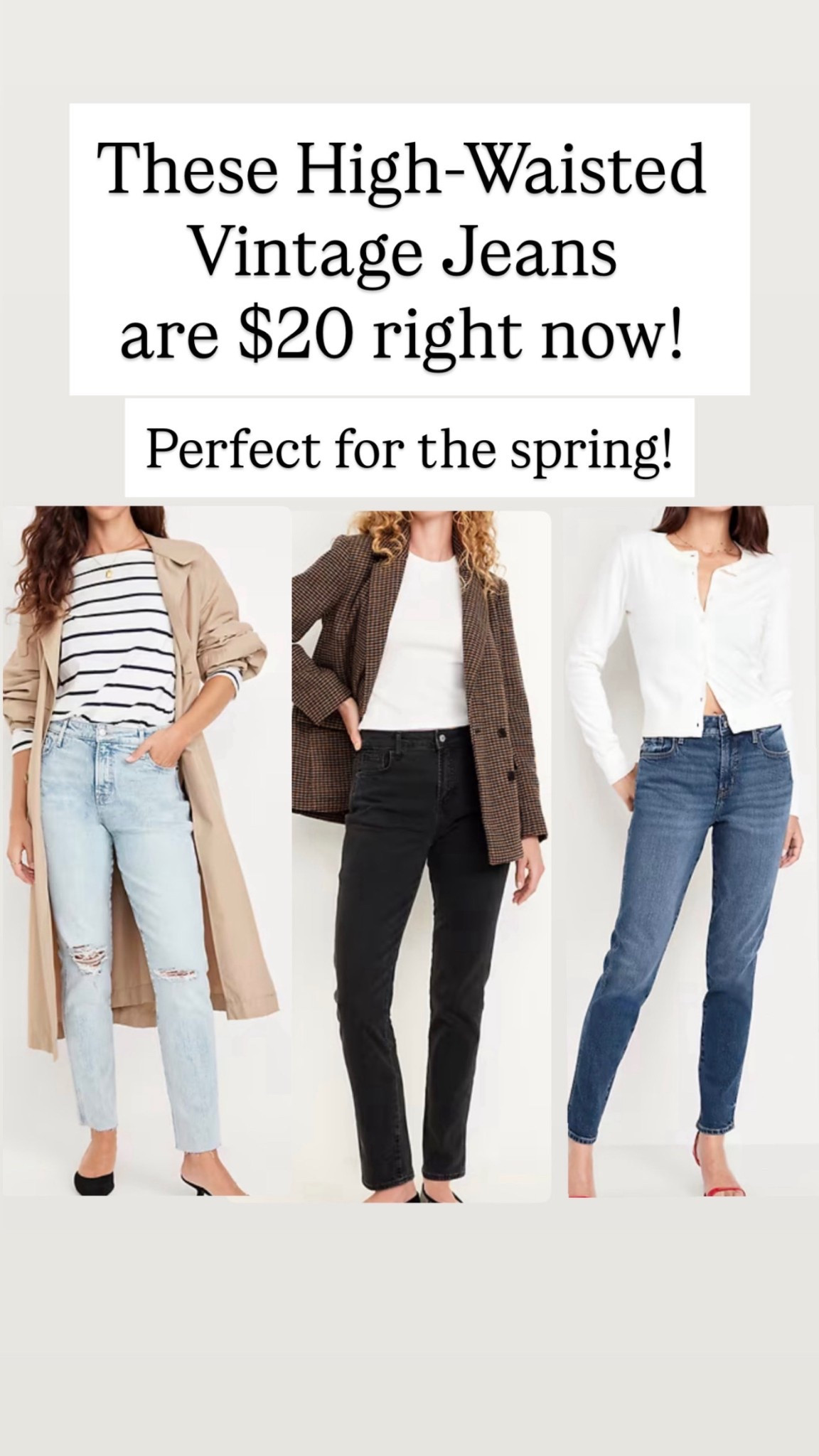 High-Waisted Vintage Slim Jeans are $20

#LTKSaleAlert
