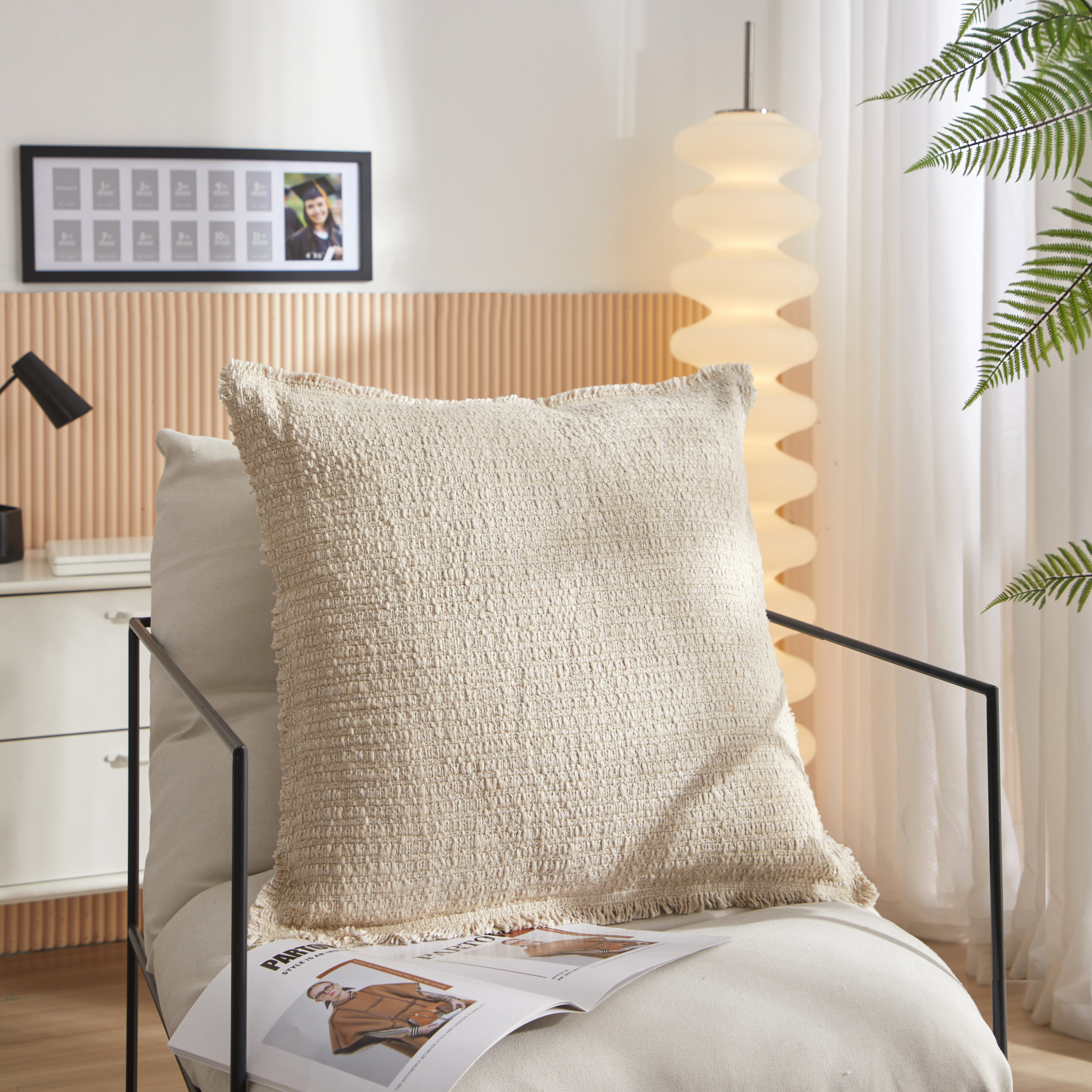 Better Homes & Garden 22" x 22" Sunny Decorative Pillow, Papyrus Beige | Walmart (US)