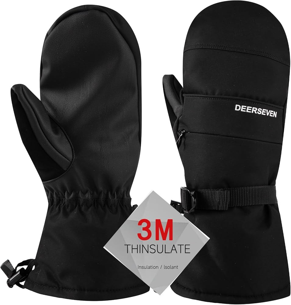 Winter Ski Mittens Men & Women Snow Warm Insulated Waterproof Windproof for Cold Weather and Snow... | Amazon (US)