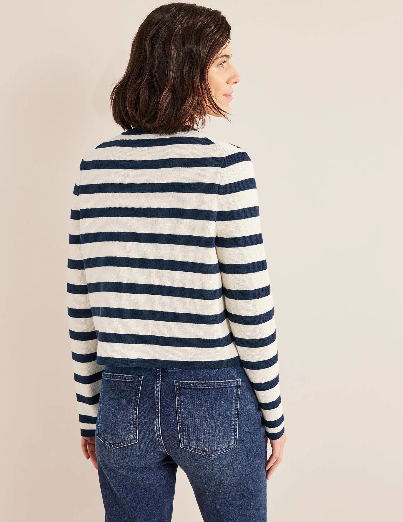 Striped Cotton Knitted Jacket | Boden (US)
